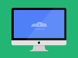Flat Illustration Of Imac For Mockup Wireframes Free Psd Vector Icons Free Mockup Free Mockup Templates Psd Designs