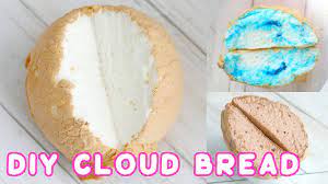 You don't want to over bake cloud bread or the rolls can become crumbly. How To Make Cloud Bread 4 Ways Marble Chocolate Coffee Classic Cloud Bread Recipe Youtube