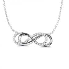 Black And White Diamond Intertwining Infinity Necklace Earrings And Bracelet 10k White Gold Double Diamond Infinity Necklace Diamond Infinity Necklace Double Diamond White Gold