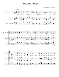 Language list (1850) download this video. The Lord S Prayer Sheet Music For French Horn Trombone Tenor Trumpet Brass Trio Musescore Com
