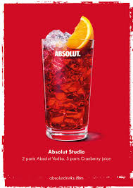 Color It Warhol Cocktails Absolut Studio Recipe 2 Parts Absolut Vodka 5 Parts Cranberry Juice 1 Wedge Orange Absolu Absolut Absolut Vodka Fun Cocktails