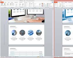 two different versions of a web page being compared resmi