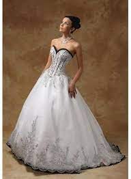 Smooth white or ivory satin and breathable beige and seasonal white mesh in short, regular and long lengths to suit every bride on their big day. Discount Free Shipping Sweetheart Corset Black And White Wedding Dresses A Line Organza Wi Halloween Wedding Dresses Silver Wedding Dress White Wedding Dresses