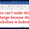 Microsoft word is an industry leader in word processing, and installing it on your computer after purchase is easy indeed. You Can T Make This Change Because The Selection Is Locked