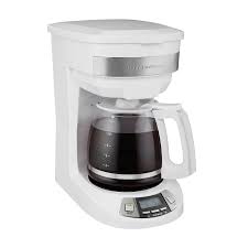Hamilton beach 12 cup coffeemaker white. Hamilton Beach Programmable 12 Cup Coffee Maker White Stainless Accents 46294 Walmart Com Walmart Com