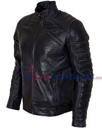 Black Padded Fashion Designer Biker Leather Motorcycle Jacket Real Leather For Men Leather Motorcycle Jacket Designer Leather Jackets Biker Leather