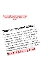 The Compound Effect Compound Effect Small Habit Positivity
