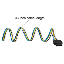 Identify the wires on your vehicle and trailer by function only. Tirol 5 Way Flat Trailer Wire Harness Extension Connector Socket With 36 Inch Cable Length End Connector