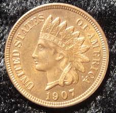 1907 Indian Head Penny Ms 65 4 Diamonds 1907 Indian Head Etsy Indian Head Penny Rare Coins