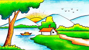 Contoh lukisan naturalisme yang mudah digambar cikimm com wow 30 contoh gambar pemandangan naturalisme di 2020 lukisan Pin Di Gambar