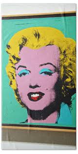 Marilyn Monroe By Andy Warhol Beach Towel by Cora Wandel