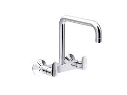 Hirise faucets combine the concepts of vintage plumbing with the strength and beauty of stainless steel to create truly sophisticated designs. Wall Mount Kitchen Mixer K 20591in 4 Cp Kohler