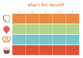 magnetic lunch chart not just for back to school but