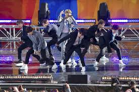 Bts performed dynamite at the 2021 grammy awards. Grammys 2021 Bts Performs Dizzying Version Of Dynamite Los Angeles Times