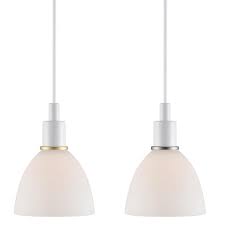 This pendant light kit comes with four pendants and costs less than $20 usd. Nordlux Ray 2 White Pendant Light Kit W Opal Glass 63233001 At Ukes