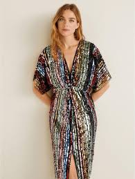 Mango Rainbow Sequin Dress Multi Https Www Very Co Uk Mango Rainbow Sequin Dress Multi 1600297852 Prd Sequin Party Dress Kimono Sleeve Dress Fashion