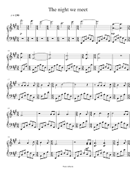 Maybe you would like to learn more about one of these? The Night We Meet 13 Reasons Why Sheet Music For Piano Solo Download And Print In Pdf Or Midi Free Sheet Music Musescore Com