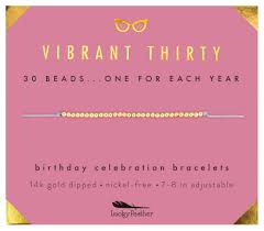 Find unique 30th birthday gifts for her today. Lucky Feather Lucky Feather 30th Birthday Gifts For Women 30th Birthday Bracelet With 14k Gold Dipped Beads On Adjustable Cord 30 Birthday Gift Ideas For Her Walmart Com Walmart Com