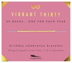 The perfect 30th birthday gifts for her special day are given with love and made to make the milestone occasion even more meaningful. Lucky Feather Lucky Feather 30th Birthday Gifts For Women 30th Birthday Bracelet With 14k Gold Dipped Beads On Adjustable Cord 30 Birthday Gift Ideas For Her Walmart Com Walmart Com