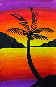 Check out our kids sunset painting selection for the very best in unique or custom, handmade pieces from our shops. Art For Beginners And Kids Drawing And Painting A Sunset Silhouette With Acrylic Or Tempera Paints Em Winn Skillshare