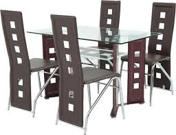 Buy four seater dining set online from amazing 4 seater dining table set designs. Aft 4 Seater Glass Dining Table With Chairs Mahogany Aftd4g Price In Saudi Arabia Souq Saudi Arabia Kanbkam