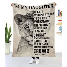 Afamilygift Gift For Daughter Lion Art Whisper Back I Am The Storm Remember Straighten Your Crown