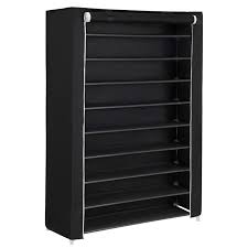 Stack, see and access every pair in description: Songmics 10 Tier Shoe Rack Shoe Shelf For Up To 54 Pairs Of Shoes Free Standing Storage Organiser Cabinet 100 X 28 X 162 Cm Black Rxj00h Buy Online In Angola At Angola Desertcart Com Productid 50660373