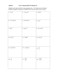 Remember that, when working in reverse from square to root, the. Exponent Rules Worksheet 2 Answer Key Worksheets Exponent Worksheets Algebra Worksheets Exponent Rules