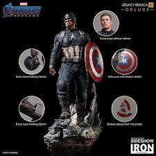Check spelling or type a new query. Captain America Deluxe Version 1 4 Legacy Replica Avengers Endgame Iron Studios Cawette Jones