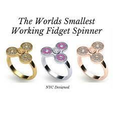 Worlds Smallest Working Fidget Spinner Ring By Michael Zweig In Gift Box Spinner Rings Fidget Spinner Jewelry Making
