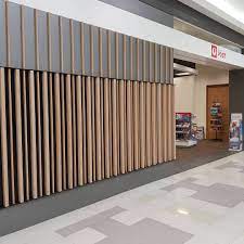 Maxi Birch Slats On The Australia Post Shopfront At Box Hill Central Vic Make For An Impressive Presence Timberslats Timber Slats Store Design Design