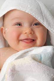During a sponge bath, you lay your baby on a towel and clean him with a wet washcloth. Baby After Bath Stock Photo Picture And Royalty Free Image Image 1447521