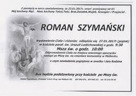 20,120 likes · 8 talking about this. Zmarl Roman Szymanski Zyl 67 Lat Tvsztum Pl