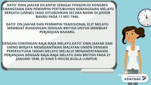 Dato' onn jaafar dilahirkan di seri gambir, jalan gertak merah, johor bahru pada 12 februari 1895 serta merupakan anak kepada datuk jaafar bin haji muhammad, menteri besar johor yang pertama. Perjuangan Dato Onn Jaafar Youtube