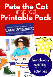Pete The Cat Inspired Printables For Preschool No Time For