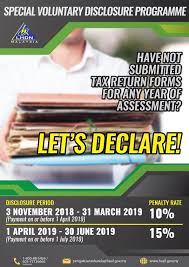 The government has decided to extend the special voluntary disclosure programme (svdp) that offers a reduced penalty rate until 30 june 2019. Lembaga Hasil Dalam Negeri Malaysia Facebook