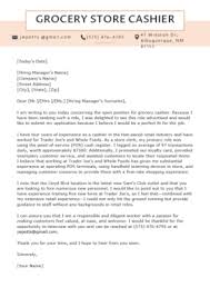 Cashier Cover Letter Example Resume Genius