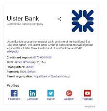 Contact details for ulster university. Ulster Bank Contact Number Anytime Uk And And Helpline 0800 046 6486