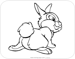 Pictures of thumper to cpolour in. Bambi Coloring Pages 2 Disneyclips Com