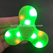 Led Light Up Flashing Glow In Dark Edc Tri Fidget Spinner Hand Spinner Kids Toys