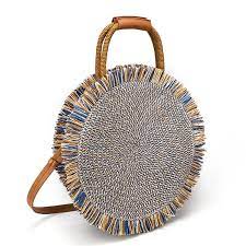Maybe you would like to learn more about one of these? Sac En Paille Rond Bandouliere Orne De Franges Shine Boutique