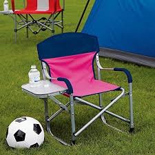 Kid S Directors Chair With Fold Away Side Table Great For Sports Camping Beach 15 X 22 X 23 Pink Na Kids Camping Chairs Camping Furniture Chair Options