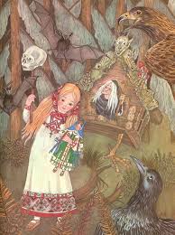 Vasilisa The Beautiful And Baba Yaga Illustrated By Ivan Bilibin Wonderlit Baba Yaga Giving The Burning Skull In Vasilisa The Beautiful Russian Fairy Tales Afanas 39 Ev Fairytale Art Fairy Tales Fairytale Illustration