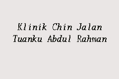 We did not find results for: Klinik Chin Jalan Tuanku Abdul Rahman Klinik In City Centre
