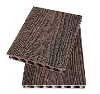 Red-brown and black deep-embossed WPC flooring Manufacturer