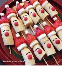 Berry chatty home » fruitbouquets » fruit appetizer ideas and recipes. How Cute Are These Santa Fruit Kebabs Best Christmas Recipes Christmas Food Christmas Deserts