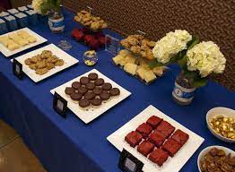 Easy appetizers to prepare, the snack category includes nuts, chips, pretzels, popcorn, and other mostly savory finger foods. Retirement Retirement Party Dessert Table Catch My Party Party Dessert Table Retirement Parties Retirement Party Decorations