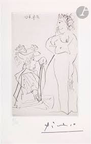 Au pays des aveugles, les borgnes sont rois. Picasso Pablo Cul De Jatte Et Femme Les 156 Pl 30 1970 Mutualart