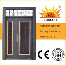 Transoms are stationary sections of glass placed above an entry door and its sidelights. China Sun City Design Exterior Steel Safety Door With Transom Window China Steel Doors Safety Doors