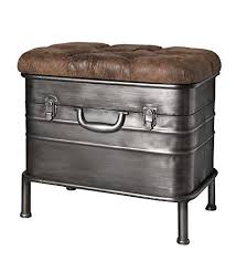 Haku Mobel 13811 Bank Stahl Anthrazit Braun 51 X 34 X 48 Industriedesign Hauser Bank Sitzbank Mit Ruckenlehne